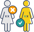 Icon of X-linked CGD carrier and non-affected woman